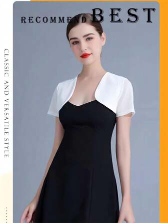 1pc Women's Sheer Mesh Shawl, Summer Lightweight Short Cardigan, Perfect For Layering Over Sleeveless Dresses Or Tops