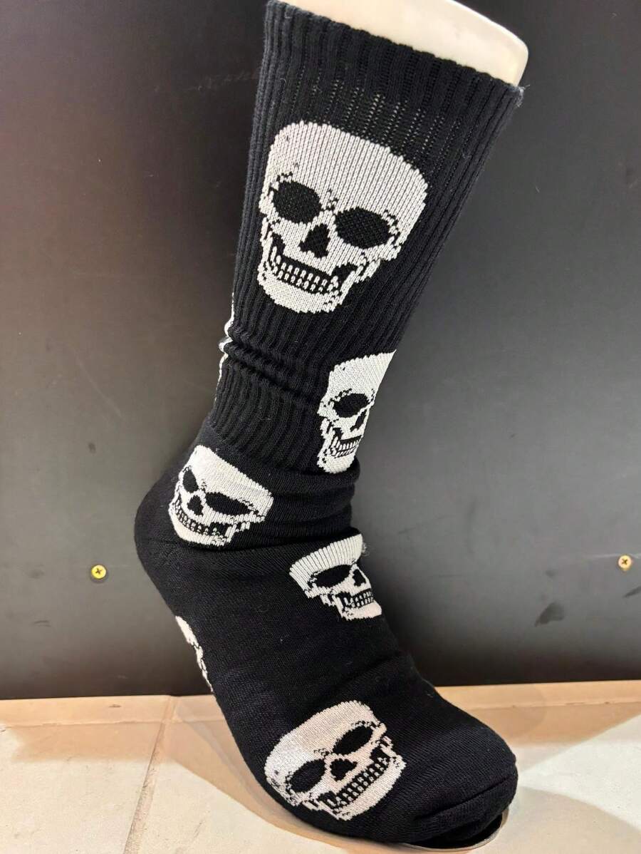 Men Crew Socks - Black - View 1