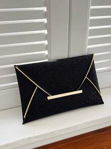 1pc Glitter Shiny Clutch Envelope Bag, Luxury Fashion Women's Evening Handbag Purse