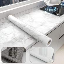 1 rollo 1m/2m/5m/10m Papel tapiz autoadhesivo de mármol con adhesivo- Impermeable y a prueba de aceite, fácil de aplicar para renovación de cocina y baño y decoración del hogar - Multicolor - Ver 2