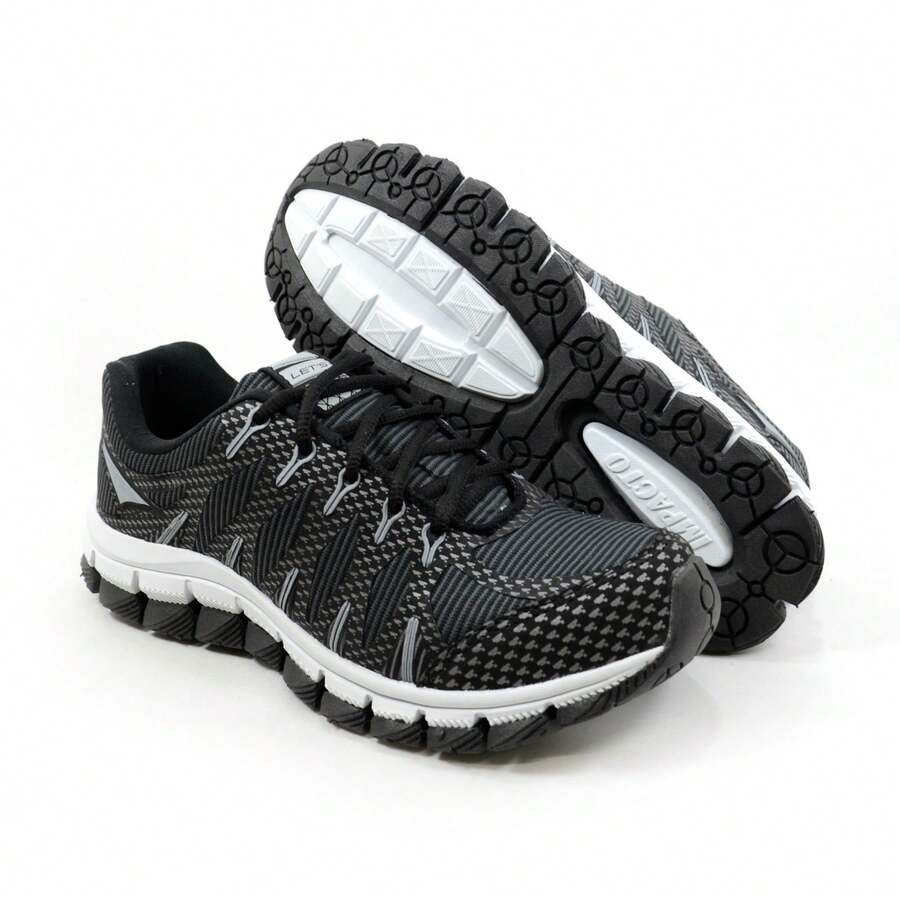 Men Sneakers - 黑銀 - 查看 1