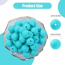 42Pcs Silicone Beads 15MM Round Bead For Jewelry Making To Make Bracelets DIY Keychain Necklace Jewelry Accessories And Round Silicone Beads For Pens