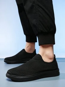 Spring/Summer Running Shoes, New Lightweight Soft Bottom Running Shoes For Men, Shock Absorption And Leisure - Black - View 6