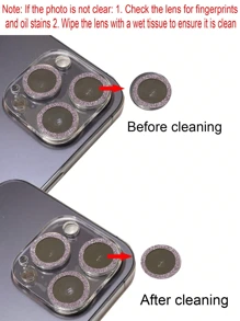 1 Pc Glitter Phone Camera Protector, Lens Sticker With Glitter Lens Film, One-Piece Lens Protection Film,