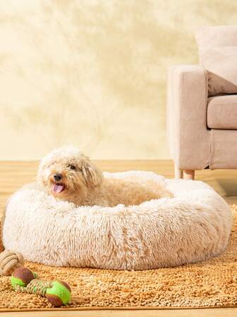 1pc Gray Soft & Warm High Cotton Fill Pet Pad, Super Elastic Pet Bed Mat For Medium & Small Cats & Dogs, Suitable For All Seasons