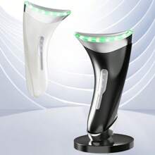 Neck Beauty Instrument Triple Colour Light Face Beauty Device Face Massager, 3 Adjustable Modes, The First Choice Of Gift For Woman And Girls - Black - View 7