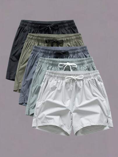 Shorts esportivos de secagem rápida para homens estilo namorado, calças de treino de corrida três quartos, shorts de praia unissex para atividades ao ar livre
