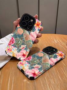 夏季手机壳 1 件装海龟壳纹理防震防指纹手机壳，适用于苹果和型号 - 彩色 - 查看 3