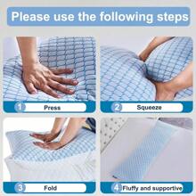 Body Pillow For Adults - Shredded Memory Foam & Zippered Cooling Cover - Long Pillow For Sleeping - Bed Pillows For Side Sleeper - Branco - Visão 5