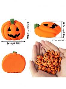 10/20/30 szt. Dynie do ozdabiania miniatur z żywicy Miniobiekty Halloweenowe miniatury Plastikowe DIY Mini dynie Grymas Dynia Sztuczne koraliki z dyni do dekoracji stołu na imprezę Halloween