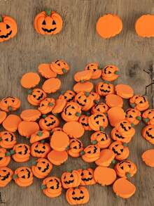 10/20/30 szt. Dynie do ozdabiania miniatur z żywicy Miniobiekty Halloweenowe miniatury Plastikowe DIY Mini dynie Grymas Dynia Sztuczne koraliki z dyni do dekoracji stołu na imprezę Halloween