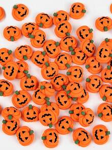 10/20/30 szt. Dynie do ozdabiania miniatur z żywicy Miniobiekty Halloweenowe miniatury Plastikowe DIY Mini dynie Grymas Dynia Sztuczne koraliki z dyni do dekoracji stołu na imprezę Halloween