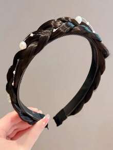 شريط رأس مصنوع يدويًا بتصميم مجدول ومفتول بتصميم سمكة عظمية، مناسب للنساء لتسريح الشعر والارتداء اليومي،الملابس الكاجوال،اكسسوارات الشعر