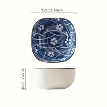 6pcs Japanese-Style Bohemian Ceramic Dish, For Hot Pot Ingredients, Snacks, Butterflies, Vegetables Or Pickles Christmas Gift