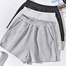 KIT 2 WOMEN'S PLAIN SWEATSHIRT, SOLID COLOR, HIGH RISING - 2 件黑色/灰色 - 查看 1