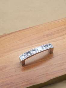 6 件/套水晶金属拉手,透明方形钻石抽屉旋钮双孔金色亮铬时尚拉手,适用于酒柜家具橱柜抽屉,单孔,孔距 16mm、32mm、64mm、96mm、128mm - 方鑽水晶金屬把手 - 查看 15