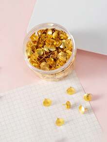300pcs Gold/Silver Push Pins Thumb Tacks For Bulletin Board, Wall Cork Board, Map, Calendar, Photos - Heavy Duty Plastic Head Steel Point For Home, School, Office, Craft Projects - Multicolor - View 7