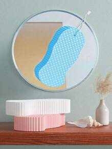 1/2/4pcs Random Color Exfoliating Sponge, Bath Sponge For Body Scrubbing And Dead Skin Removal, Gentle And Soft Cleansing Tool For Shower, Bathroom Accessories, Won't Damage Skin