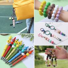 42Pcs Silicone Beads 15MM Round Bead For Jewelry Making To Make Bracelets DIY Keychain Necklace Jewelry Accessories And Round Silicone Beads For Pens