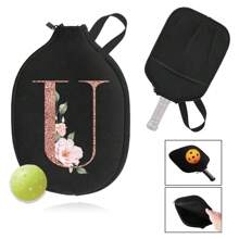 1 Cái Vỏ Túi Đựng Vợt Pickleball Bền, Túi Đựng Túi Bảo Quản Túi Xách, Vỏ Bọc Mái Chèo Pickleball, Túi Sắp Xếp In Chữ Màu Vàng Hồng Cho Thể Dục Thể Thao Ngoài Trời-Bảo Vệ Vợt Của Bạn Khỏi Trầy Xước Và Hư Hại - màu đen - Xem 7