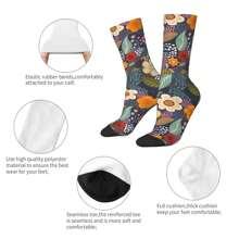 1 par de calcetines de compresión vintage de Jardín Secreto 2 Locos de estilo hip hop, diseño unisex de Harajuku con estampado divertido y novedoso, calcetines crew felices como regalo para chicos