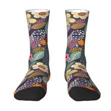 1 par de calcetines de compresión vintage de Jardín Secreto 2 Locos de estilo hip hop, diseño unisex de Harajuku con estampado divertido y novedoso, calcetines crew felices como regalo para chicos