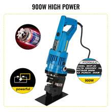 Hydraulic Hole Puncher Cutting Thick 1/4",Electric Hydraulic Hole Punching Tool With 5-Dies Set,Hydraulic Metal Hole Puncher With Manual Oil Return Switch, Hydraulic Hole Punch Machine 900W