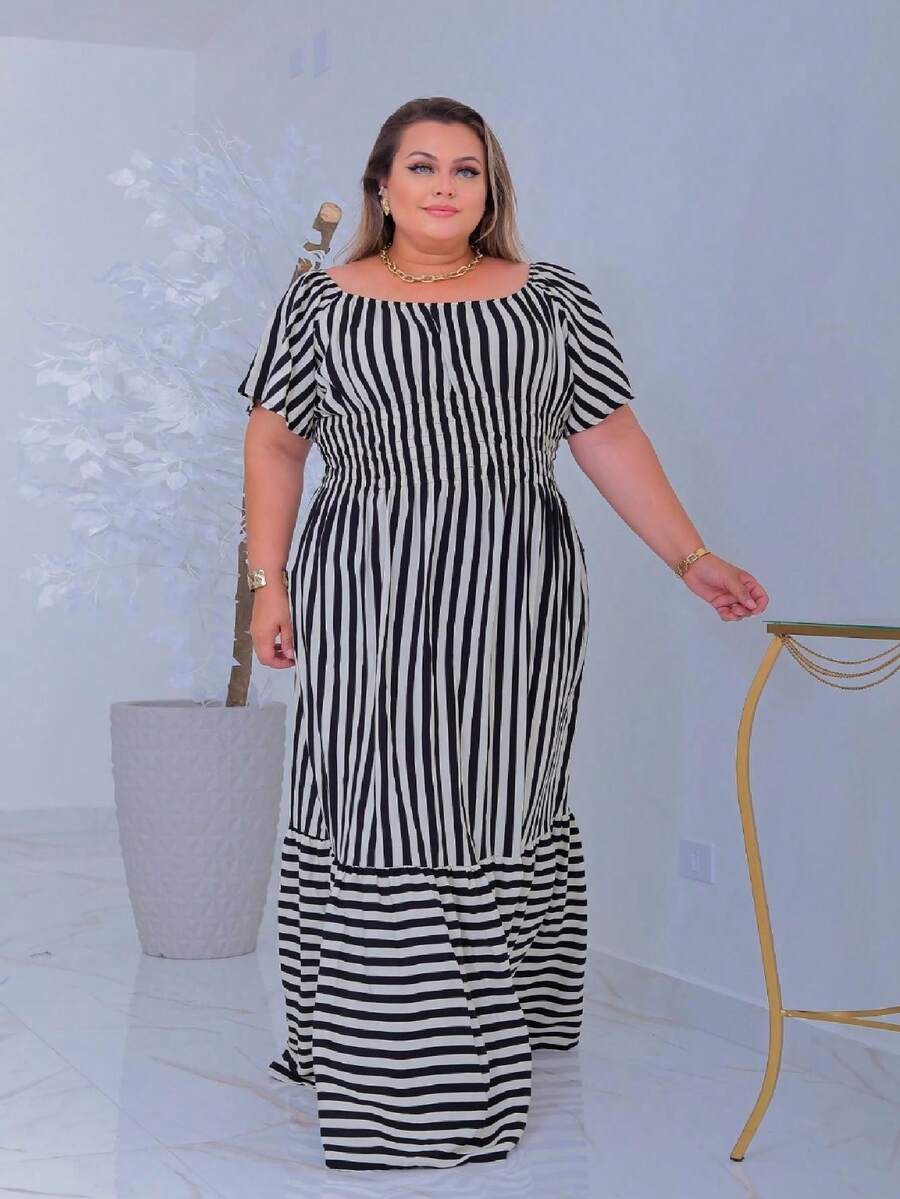 Plus Size Dresses - 白色 - 查看 1