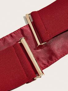 女士优雅缎面腰带，可调节腰部束腰，非常适合圣诞节、万圣节连衣裙、衬衫、裙子 - 紅色 - 查看 5