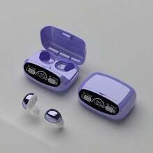 New Senyang True Wireless Gaming Fashion In-Ear Headset Couples Earbuds Video Earplug TWS HIFI Dolby Bass Stereo HD Calling Stereo Earphones For Android Compatible With Iphone Smart Cellphone Music Earpieces Headphones - Mauve Purple - View 9