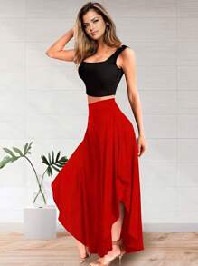 Women Skirts - Red - View 2