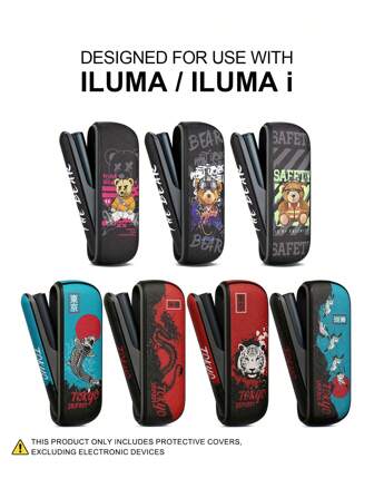 DESIGNAD FÖR IQOS ILUMA Fallskyddsfodral Lämplig för Iqos Iluma I Skyddsfodral för dekoration, modeaccessoarer, PU-läderpresent, helskyddad, stötdämpande, halkfri läderpresent, helt skyddad, stötdämpande, halkfri