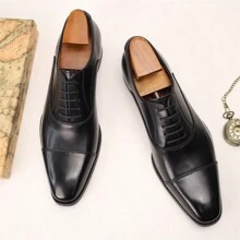 Quadratisch spitzige Budapester Herrenschuhe, klassische formelle Business Lässig Lederschuhe für Hochzeit, Besprechung, Büro