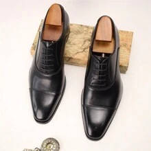 Quadratisch spitzige Budapester Herrenschuhe, klassische formelle Business Lässig Lederschuhe für Hochzeit, Besprechung, Büro