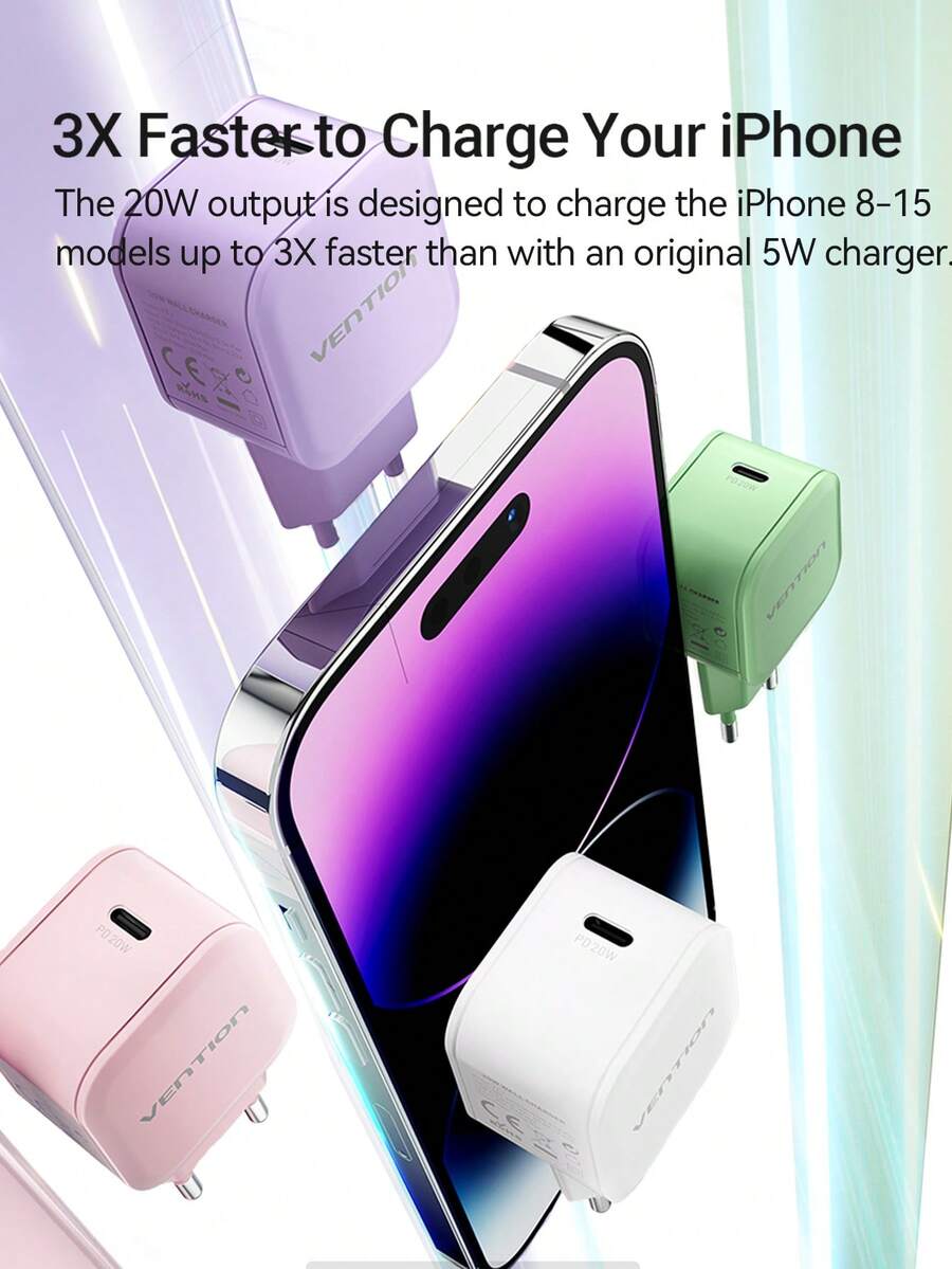 VENTION VENTION USB C Charger Compact Fast Wall Charger Block, USBC