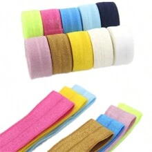 1 peça 5 jardas 15mm Fita Elástica Dobrável de Spandex para Aplique de Renda de Costura de Cintura de Acessório de Vestuário