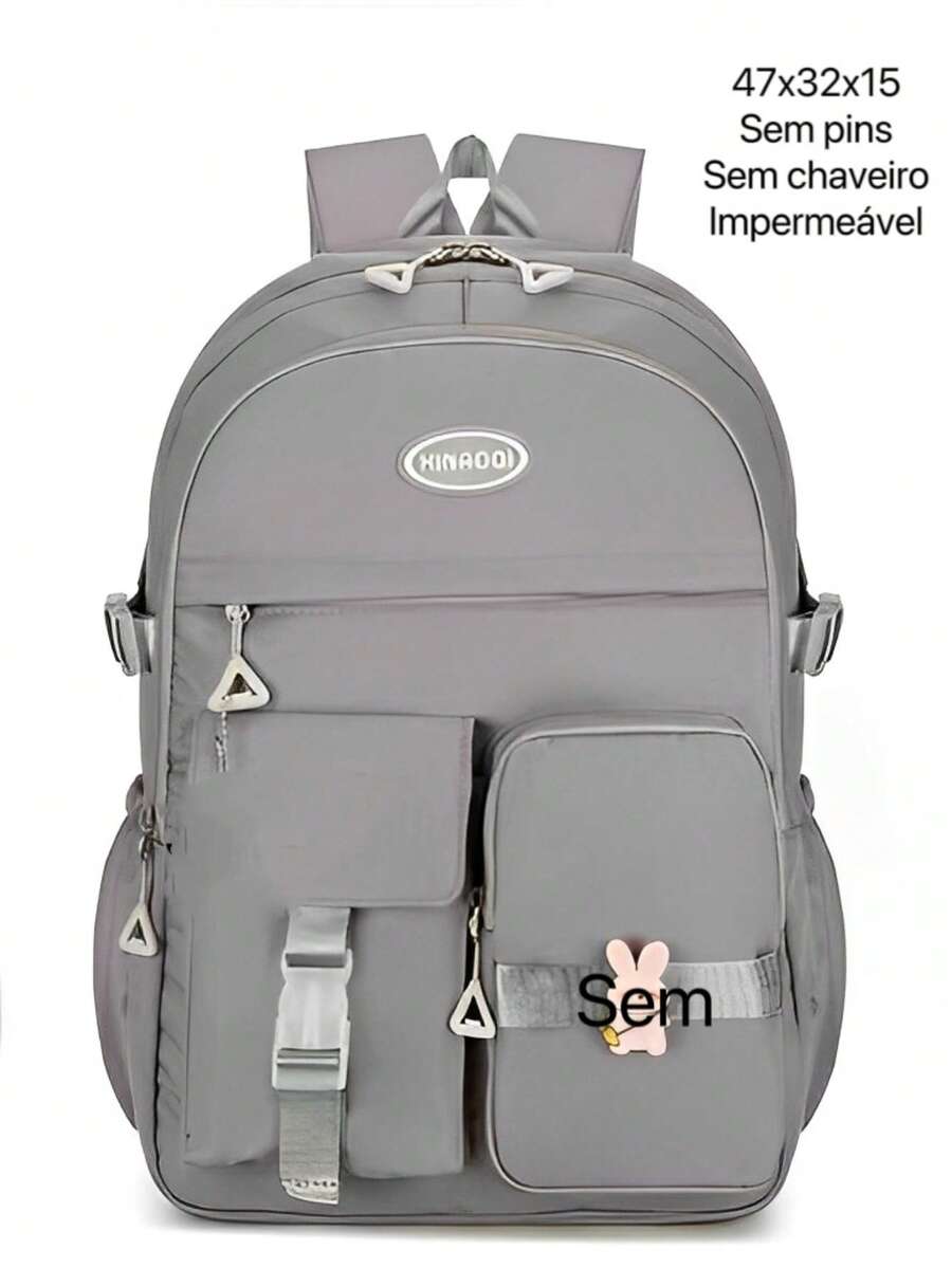 Women Fashion Backpacks - 灰色 - 查看 1