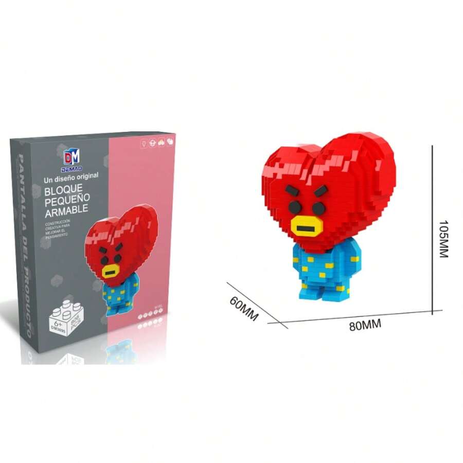 Figura Armable o Coleccionable - Corazon TATA BT21 - Multicolor - Ver 1