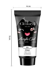 30g Gel per unghie bianco latte a rapida estensione, gel semipermanente per unghie in acrilico, smalto gel UV/LED per arte di unghie, adatto per uso domestico e da salone