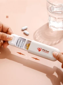 Portable Packaging Box Small Mini Medicine Box Portable Morning, Noon And Evening Pill Box - White - View 2