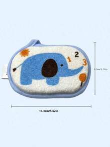 1pc  Baby Bath Sponge, Children's Bath Rub Sponge, Cartoon Bath Sponge For Newborns - Blue - View 10