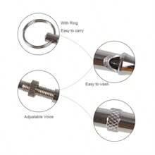 1pc Stainless Steel Ultrasonic Anti-Barking Dog Training Device, Adjustable Tone For Professional Training Whistle - Silver - View 9