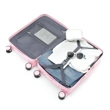 24 英寸宽手柄行李箱，带前开口、后瓶架、20 英寸铝合金拉杆箱、学生旅行密码锁箱和学校书包，学校配件学校用品