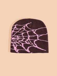 1入兒童時尚針織帽，蜘蛛網針織鴨舌帽，保暖防風手表帽，適合男女孩日常穿著 - 彩色 - 查看 8