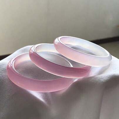 1pc Jade Jade Bracelet, Green, Yellow, Purple, White, Gemstone Bracelet, High Quality Gemstone Bracelet, Handmade Bracelet - Heal Protect Good Luck Bracelet Bracelet Jewelry Box (56-62 Mm) Fashion Bracelet Gift, Gift For Her.