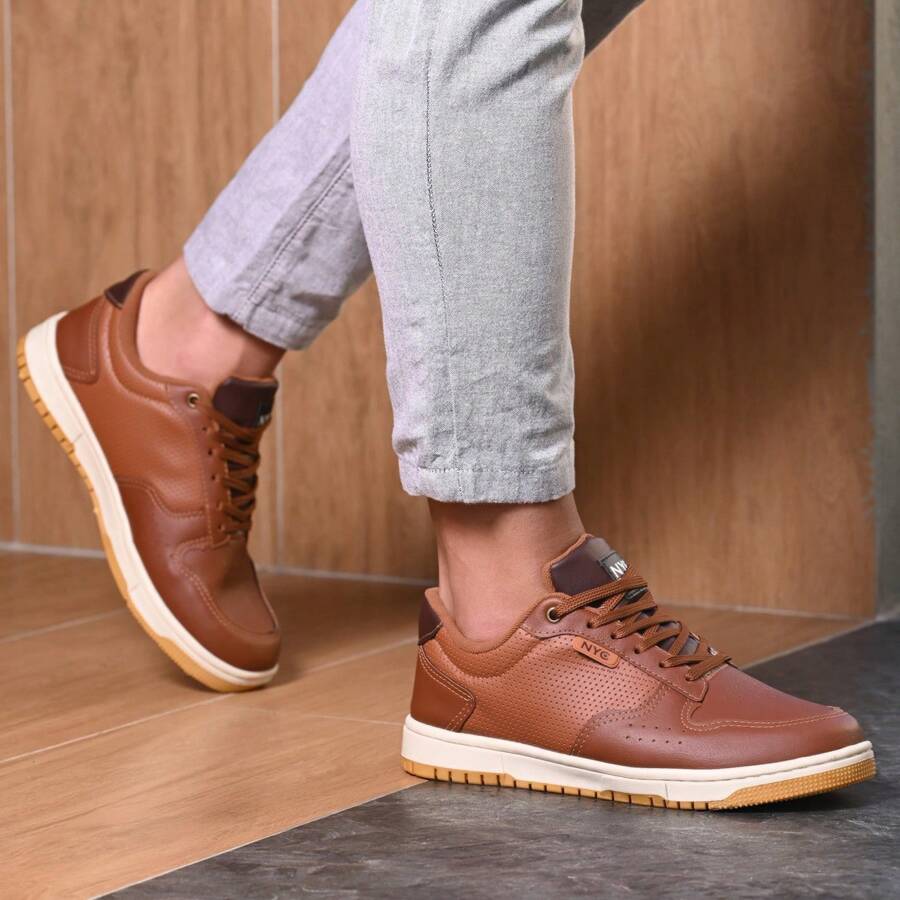 Men Sneakers - Màu nâu Sô-cô-la - Xem 1