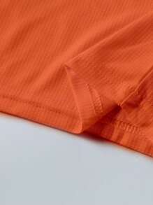 Conjunto de 7 camiseta de esportiva masculina de manga curta leve e de secagem rápida, adequado para corrida, basquete, futebol, fitness e treino na academia, Top casual com decote redondo