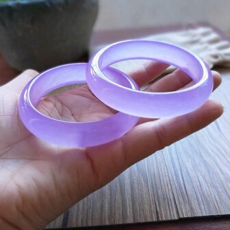 1 pieza Pulsera de jade, verde, amarillo, morado, blanco, pulsera de piedras preciosas, pulsera de alta calidad de piedras preciosas, pulsera hecha a mano - Pulsera de curación, protección y buena suerte con caja de joyería de pulsera (56-62 mm), pulsera de moda como regalo de obsequio, regalo para ella.