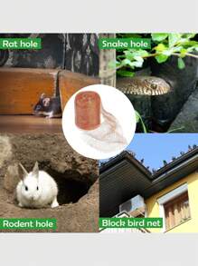 Garden Copper Mesh Roll For Mice Rat Rodent Repellent, Sturdy Copper Wool Mouse Trap For Bat Snail Bird Control
