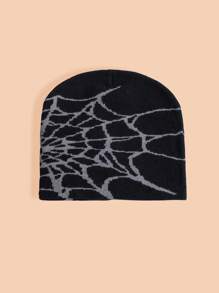 1入兒童時尚針織帽，蜘蛛網針織鴨舌帽，保暖防風手表帽，適合男女孩日常穿著 - 彩色 - 查看 17